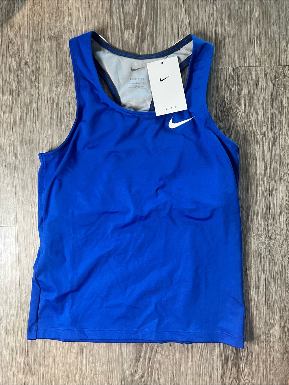 Nike Dri-FIT Women's Blue Athletic Tank Top With Padding
